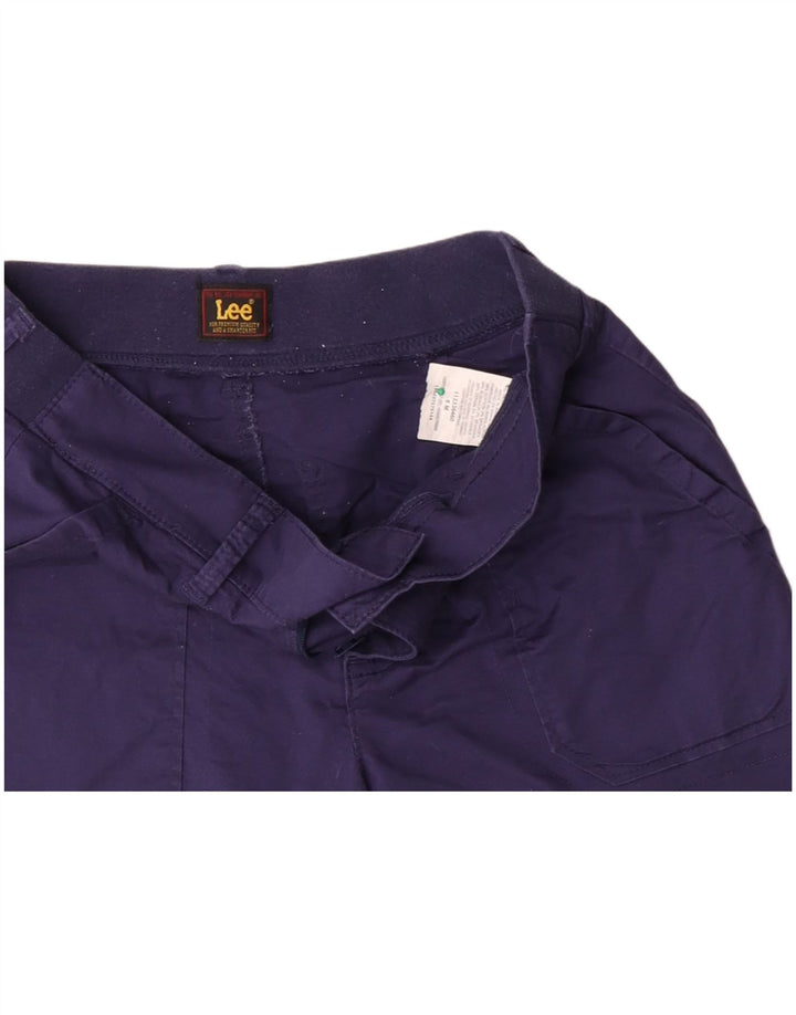 Shorts Chino feminino Lee US 6 médio W30 algodão azul marinho