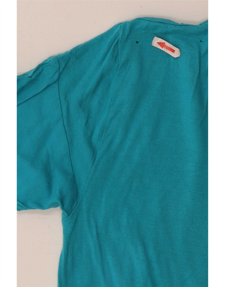 Armani Jeans Camiseta Feminina Top UK 12 Azul Médio
