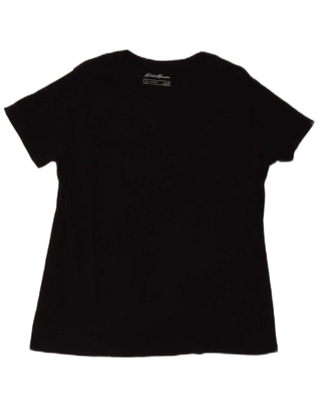Camiseta feminina EDDIE BAUER UK 18 XL algodão preto