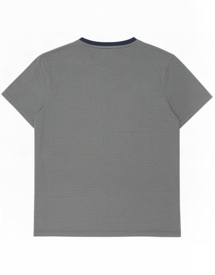 Camiseta masculina Ted Baker tamanho superior 2 pequeno algodão listrado azul