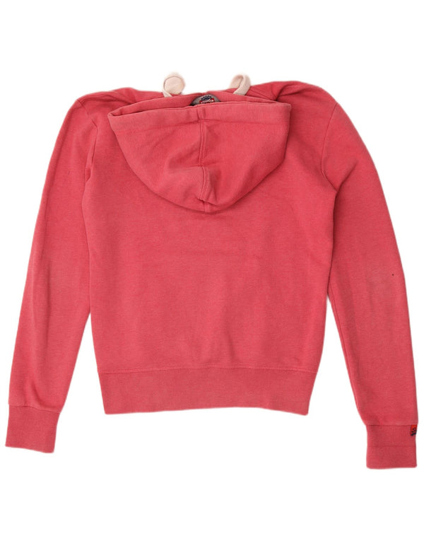 Superdry Mens Graphic Hoodie Jumper XS Algodão Rosa