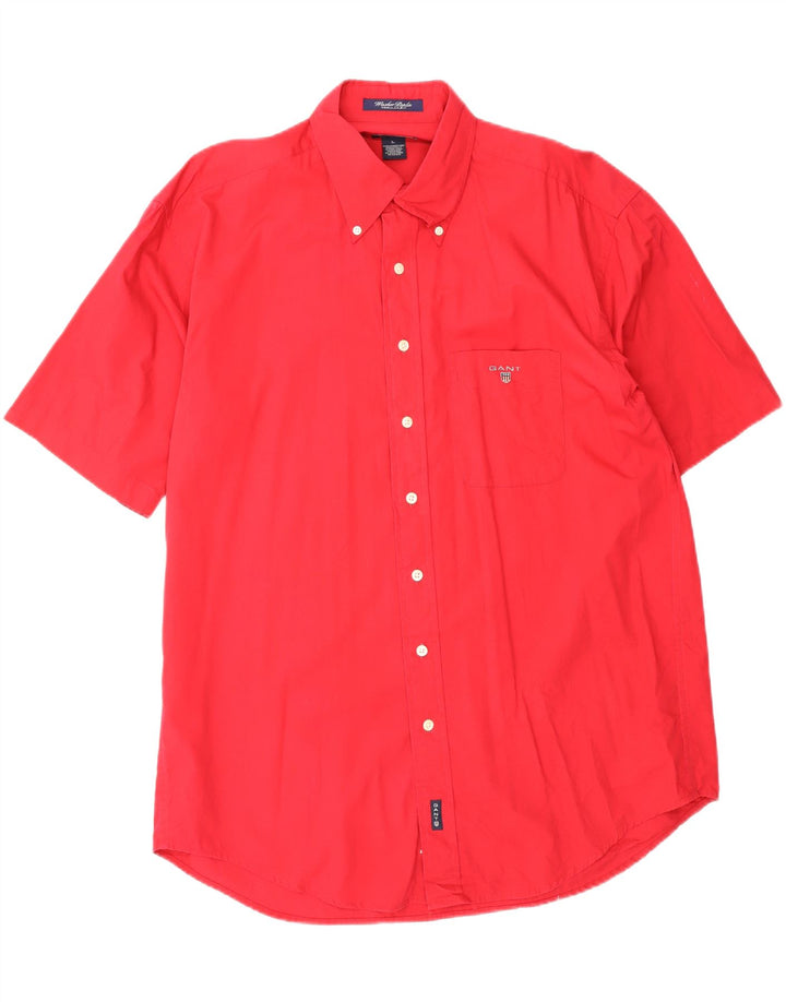 Camisa masculina de manga curta GANT regular fit grande algodão vermelho