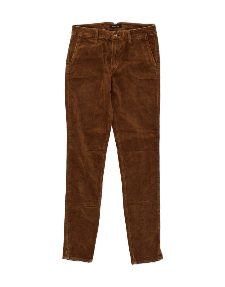 MASSIMO DUTTI Womens Skinny Chino Trousers EU 36 XS W26 L29 Brown Cotton Vintage Massimo Dutti and Second-Hand Massimo Dutti from Messina Hembry 
