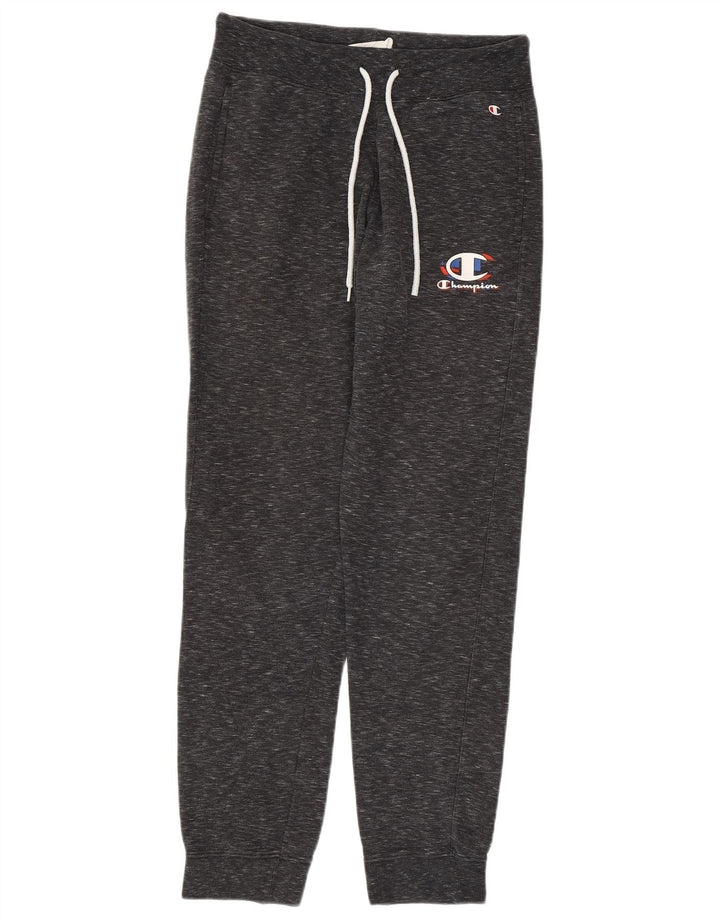 Calça de treino masculina CHAMPION joggers pequeno algodão manchado cinza