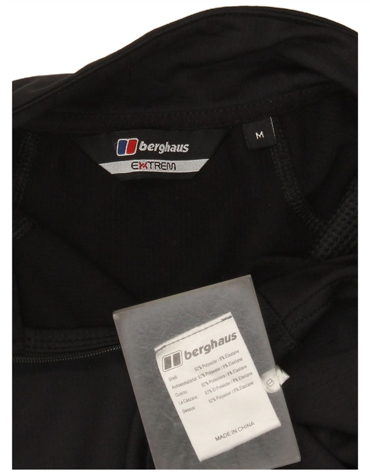 Berghaus pulôver masculino com zíper e gola em poliéster preto médio