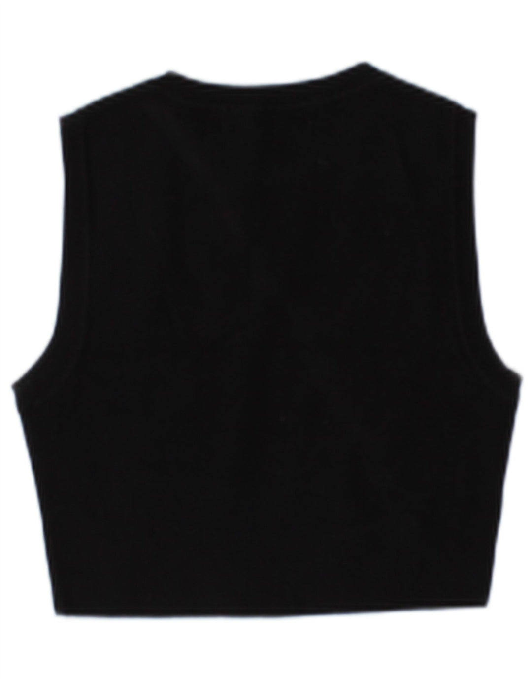 Zara Womens Crop Vest Top UK 14 Grande Viscose Preta