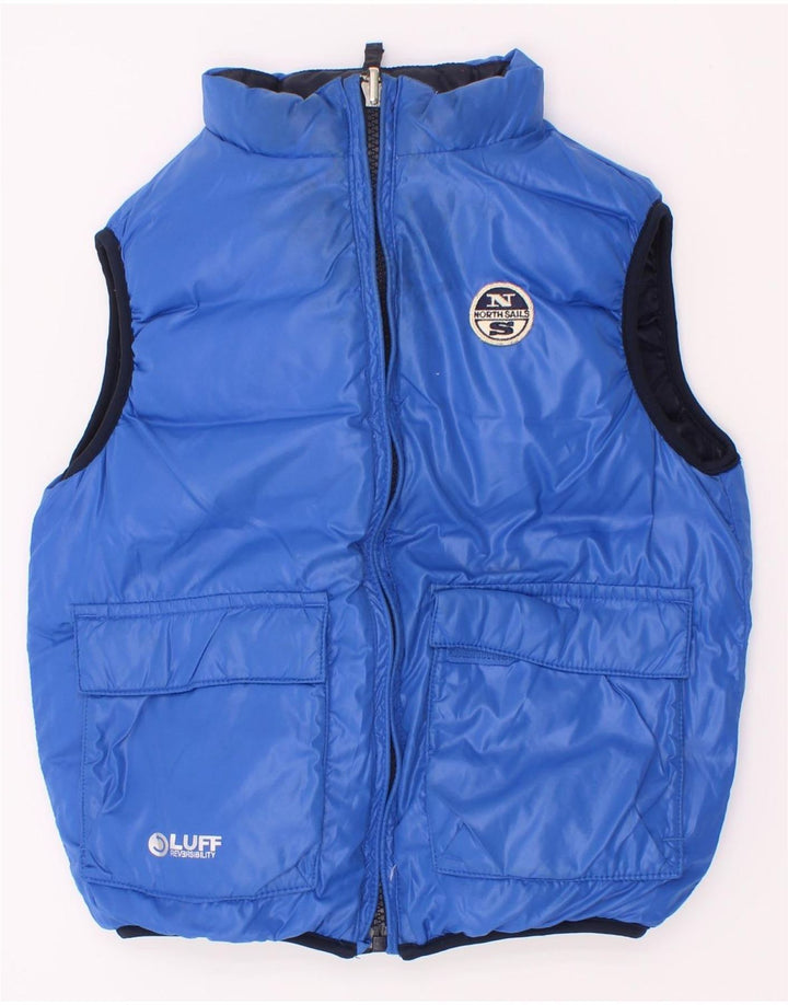 Colete acolchoado reversível North Sails Boys 3-4 anos azul marinho poliéster