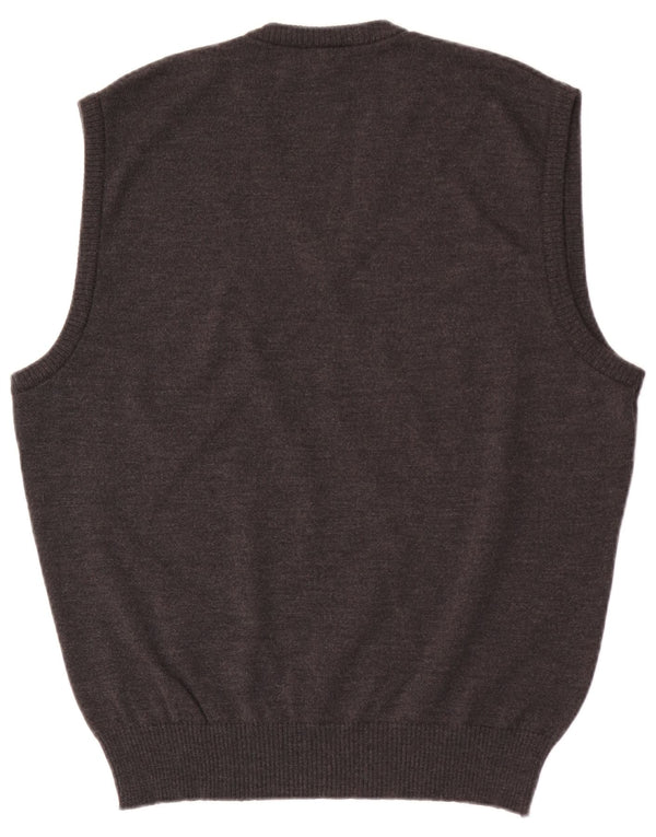 Regata masculina Marz Vest EU 54 grande lã cinza