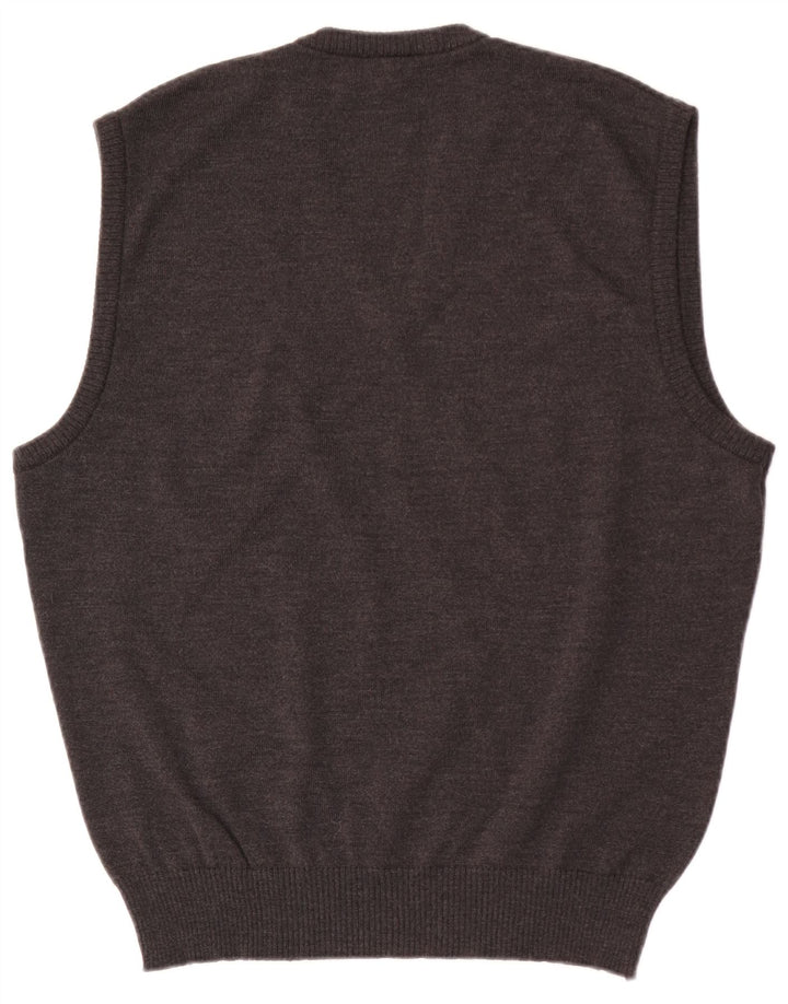 Regata masculina Marz Vest EU 54 grande lã cinza