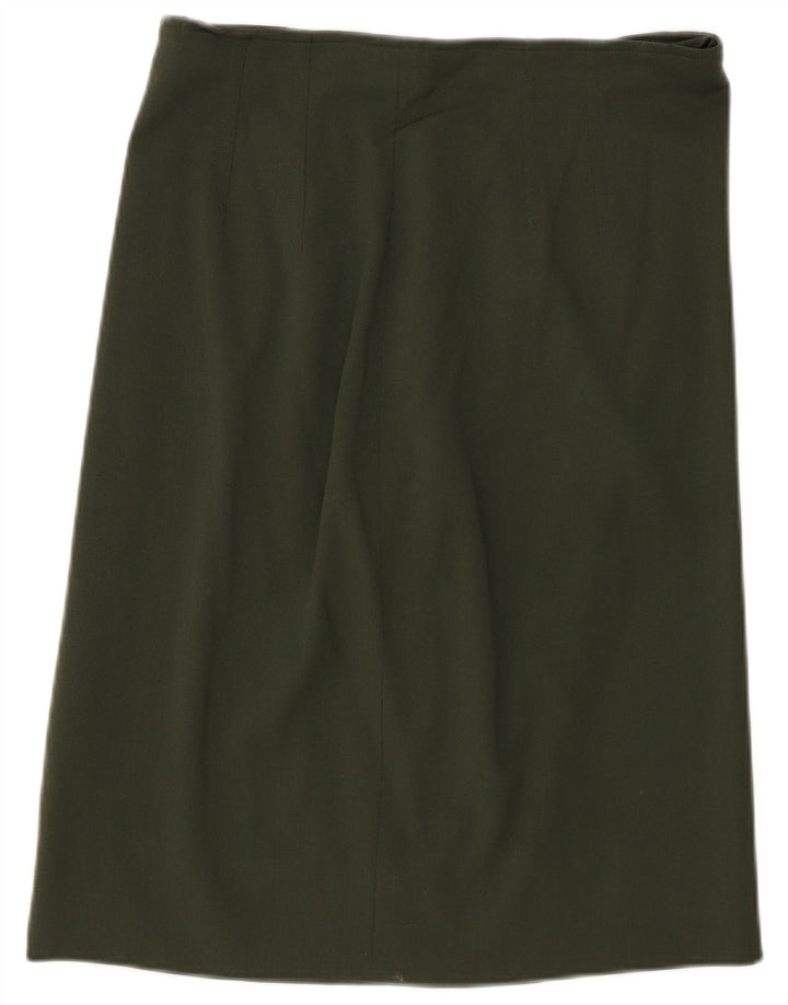 Saia reta feminina ICEBERG W30 lã cáqui média