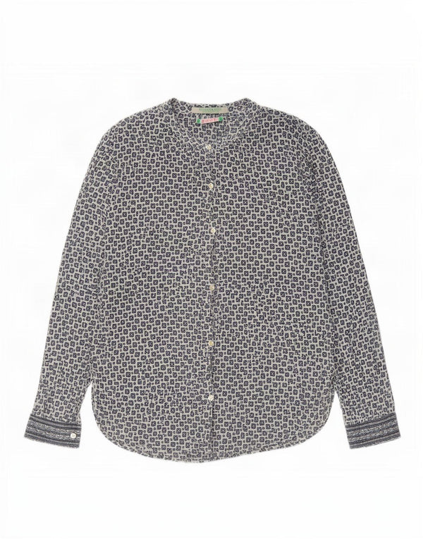 Blusa feminina grande Scotch & Soda US 1 XS azul geométrica