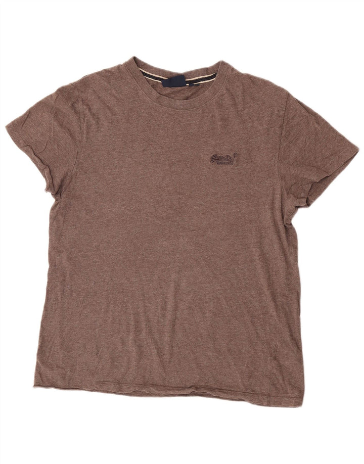 Camiseta masculina Superdry Top XL algodão marrom
