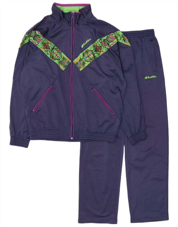 LOTTO Mens Full Tracksuit XL Poliéster Geométrico Azul Marinho