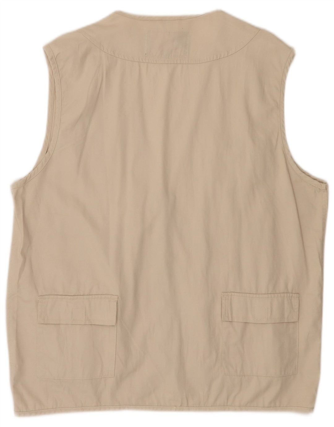 Colete utilitário masculino vintage UK 42 XL algodão bege