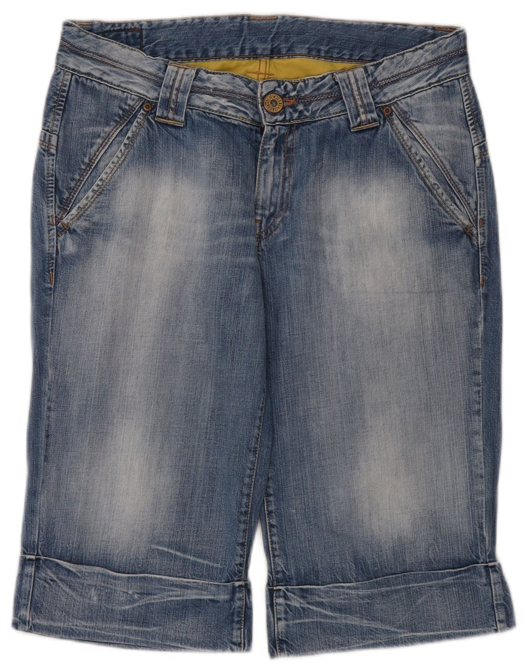 PEPE Jeans Bermuda jeans masculina W31 médio azul algodão