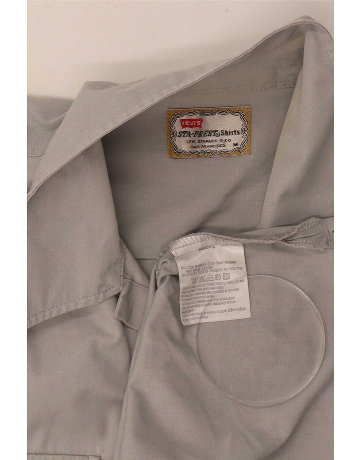 Camisa masculina de manga curta Levi's cinza médio algodão