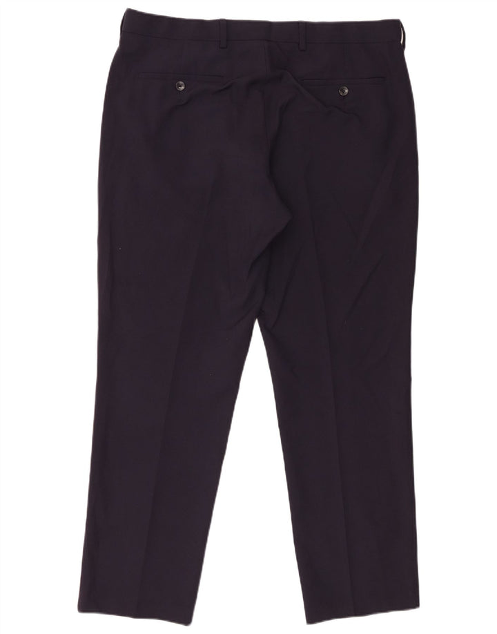 Calça Chino Masculina Marks & Spencer Regular Fit W36 L29 Azul Marinho Poliéster
