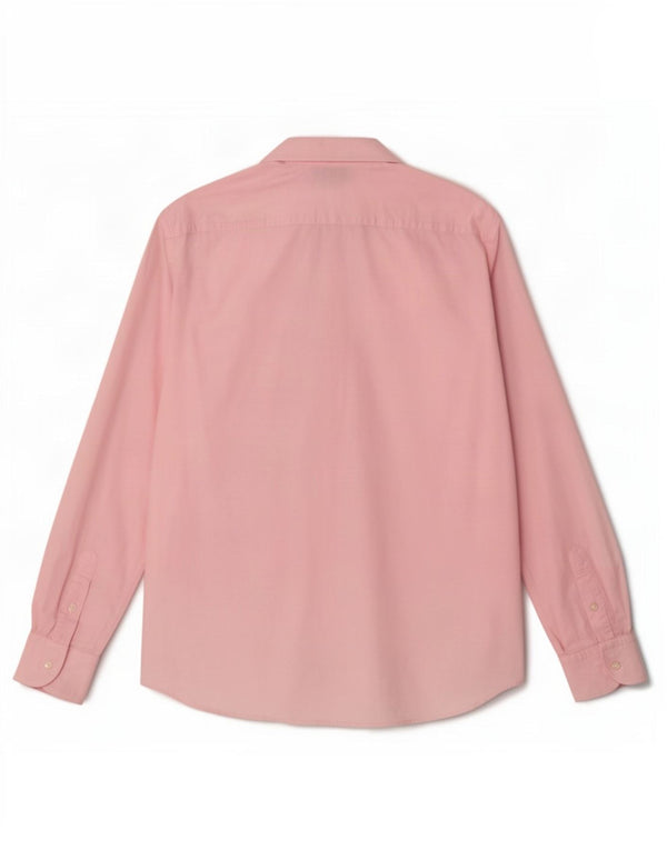 Camisa masculina casual Massimo Dutti grande rosa