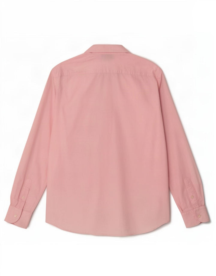 Camisa masculina casual Massimo Dutti grande rosa