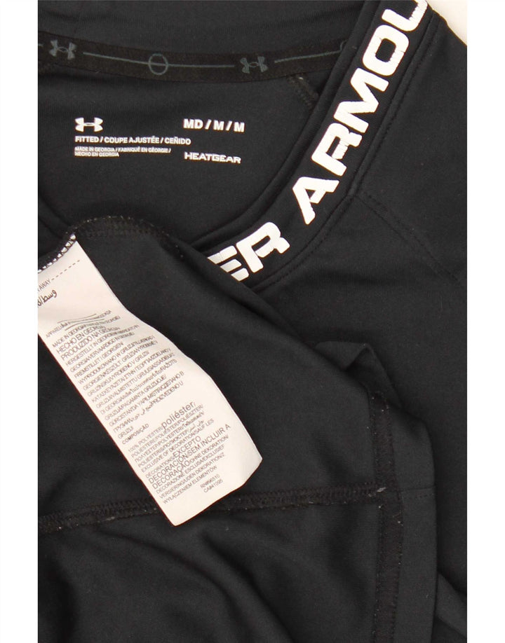 Camiseta masculina Under Armour Heat Gear Graphic Top médio preto poliéster