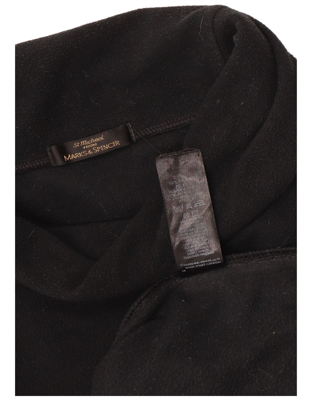 Suéter de lã grande Marks & Spencer feminino Reino Unido 18 XL preto poliéster
