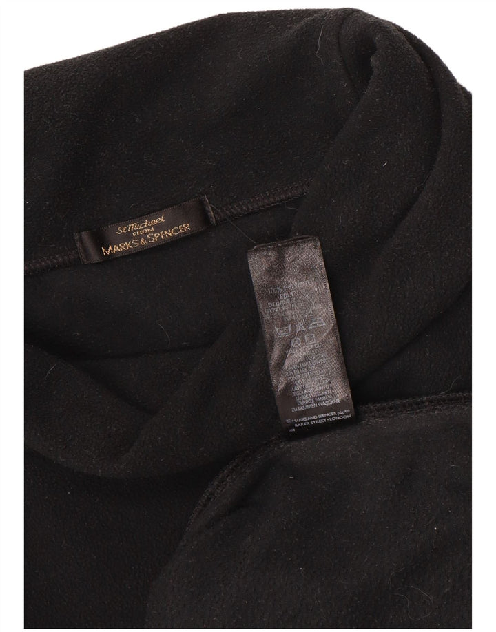 Suéter de lã grande Marks & Spencer feminino Reino Unido 18 XL preto poliéster