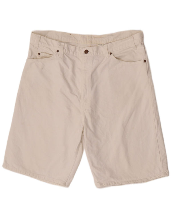 Shorts jeans masculino 550 Levi's W40 XL algodão branco