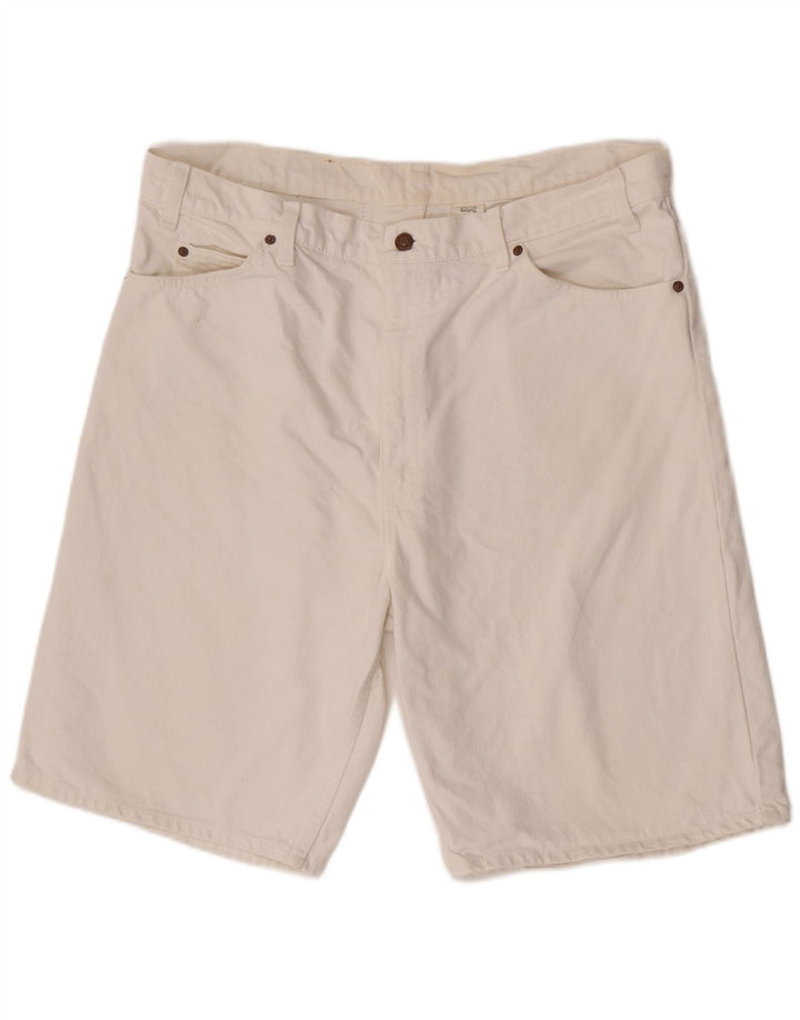Shorts jeans masculino 550 Levi's W40 XL algodão branco