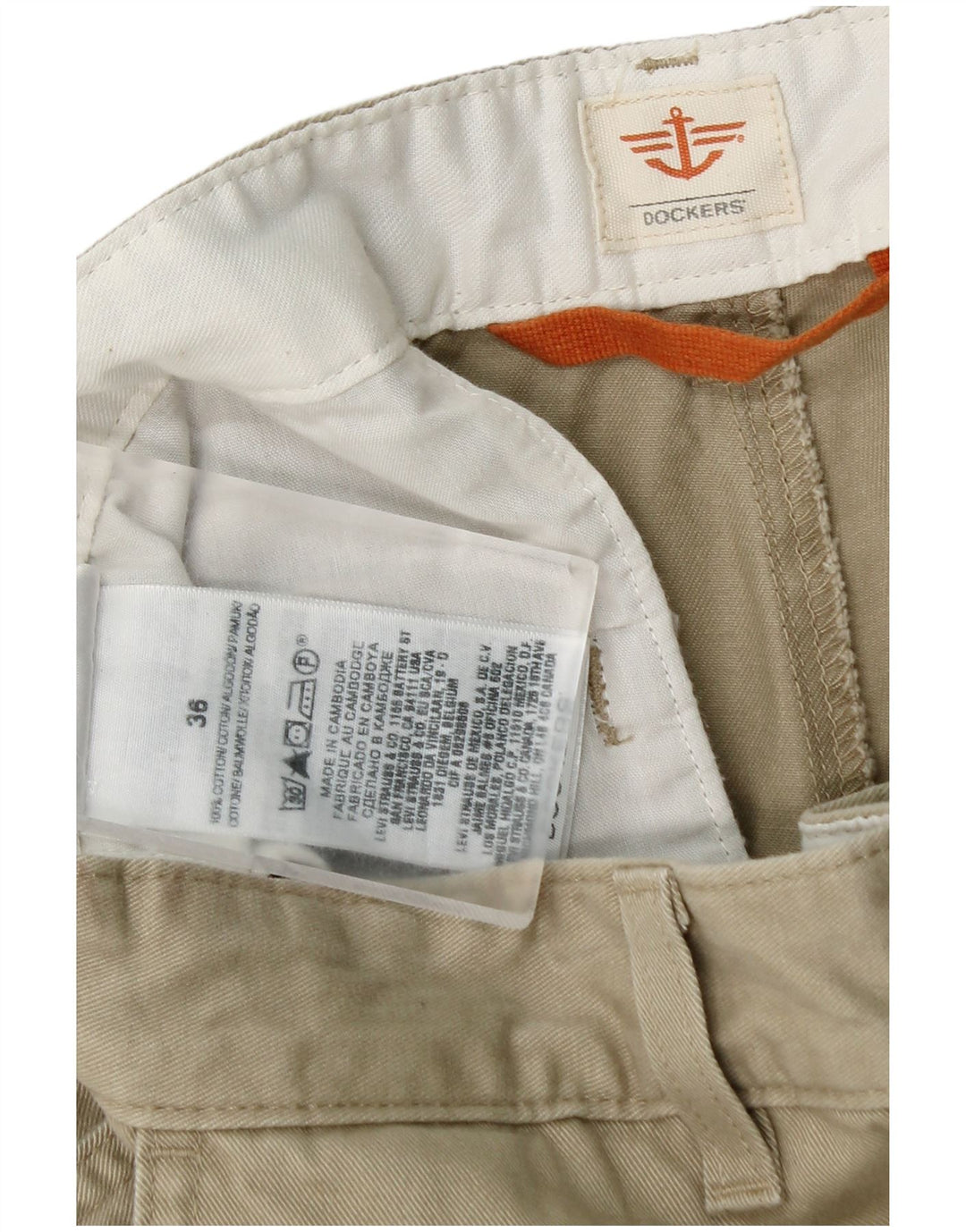 DOCKERS Mens Chino Shorts W36 Grande Algodão Bege