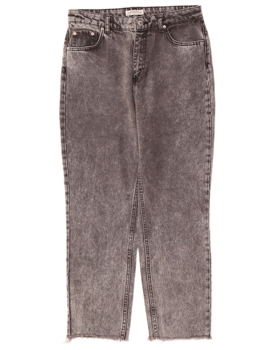 Zara Jeans Cônicos Femininos EU 38 Pequeno W28 L26 Cinza