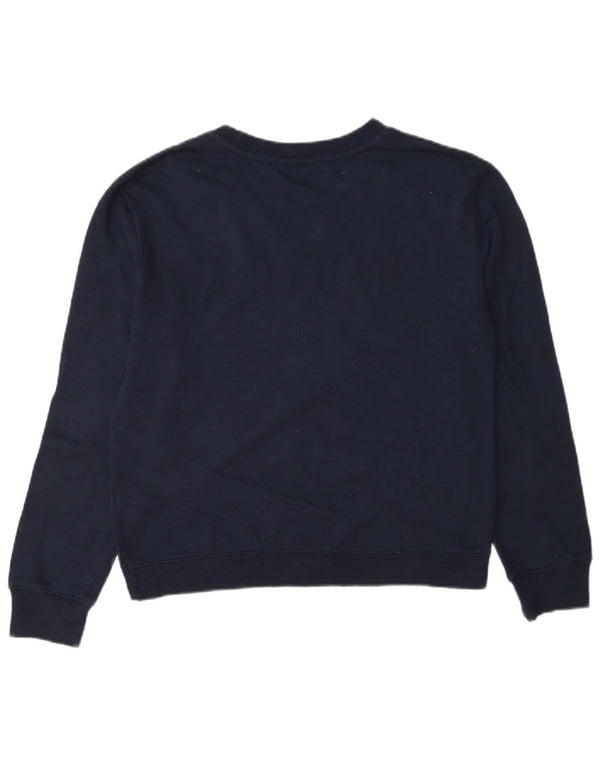 Nautica moletom feminino grande com estampa gráfica UK 10 pequeno azul marinho