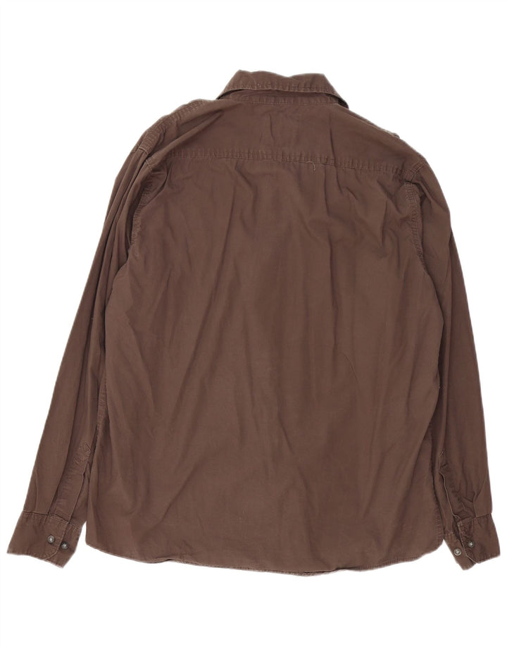 Camisa masculina Wrangler grande algodão marrom