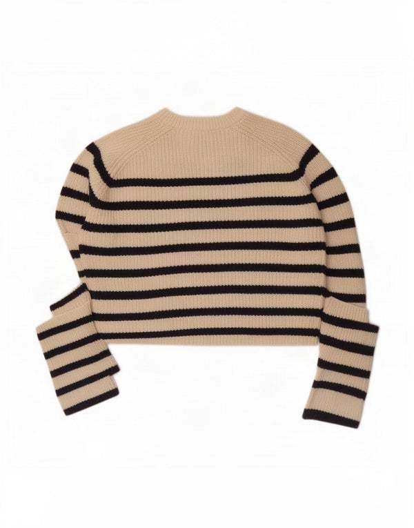 Suéter feminino Marks & Spencer com gola canoa UK 14 médio off white