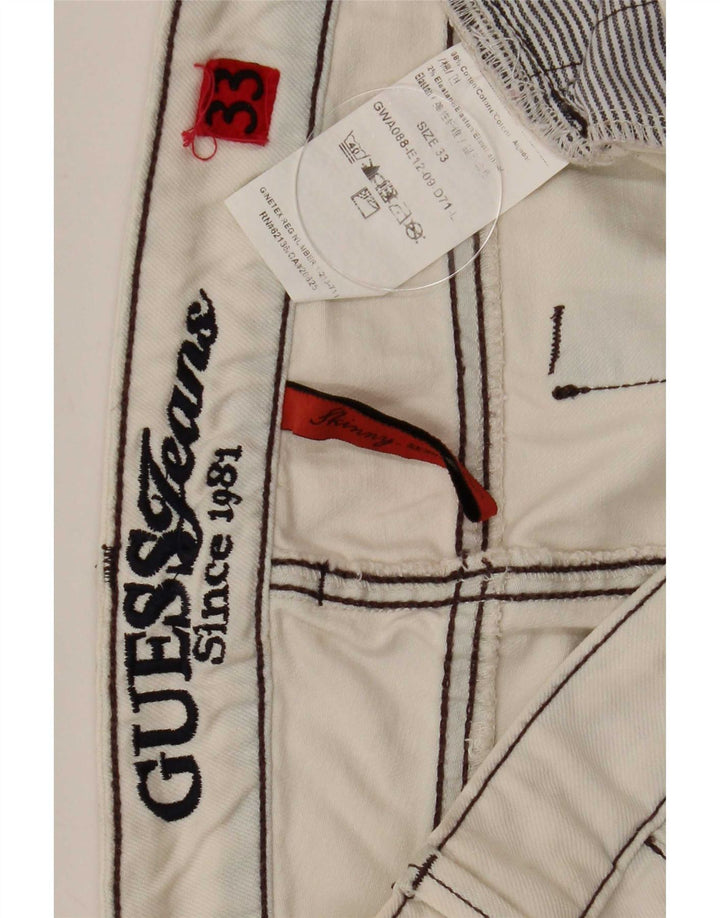 Guess Jeans Slim Feminino W33 L34 Off White Algodão
