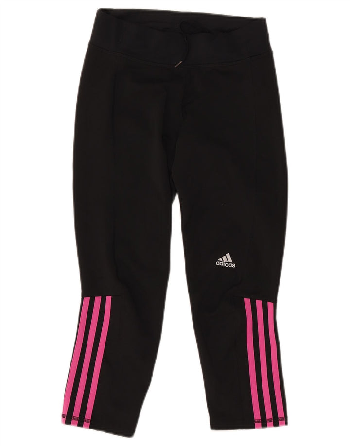 ADIDAS Womens Capri Leggings UK 4/6 XS Preto Poliéster