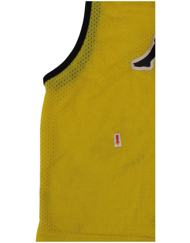 Top KAPPA Boys Graphic Vest 7-8 Anos Amarelo Poliéster