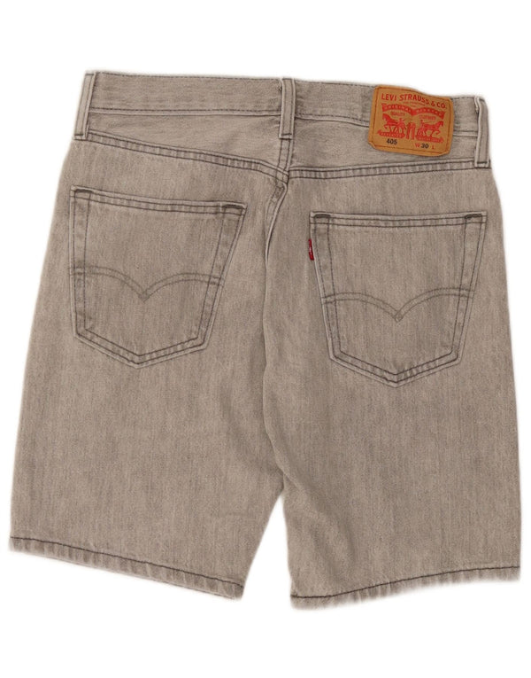 Shorts jeans masculino 405 Levi's W30 algodão cinza médio