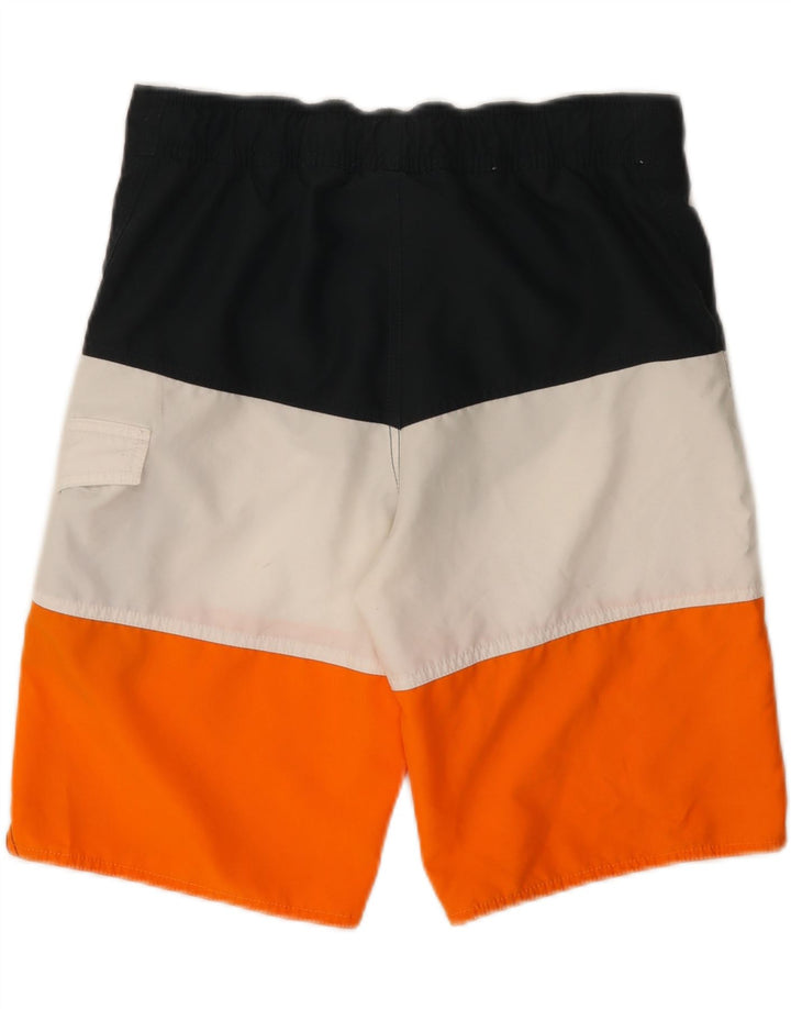 Shorts de natação masculinos ADIDAS pequeno poliéster colorblock multicolorido