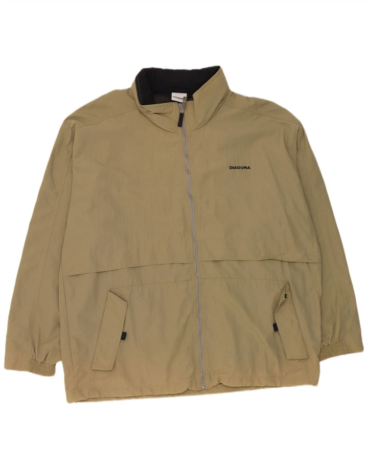 Jaqueta de chuva masculina Diadora UK 42 XL cáqui poliéster
