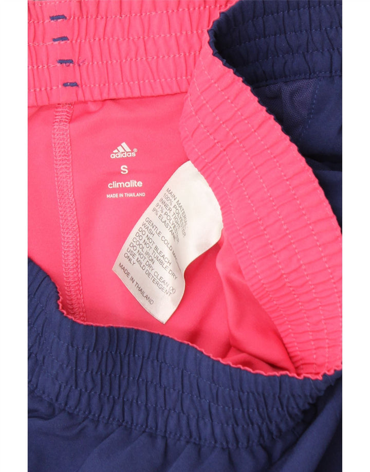 Adidas Womens Climalite Sport Shorts UK 10 Pequeno Azul Poliéster