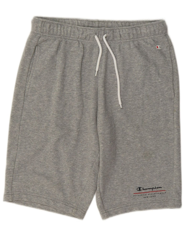 Shorts esportivos masculinos Champion médio cinza manchado