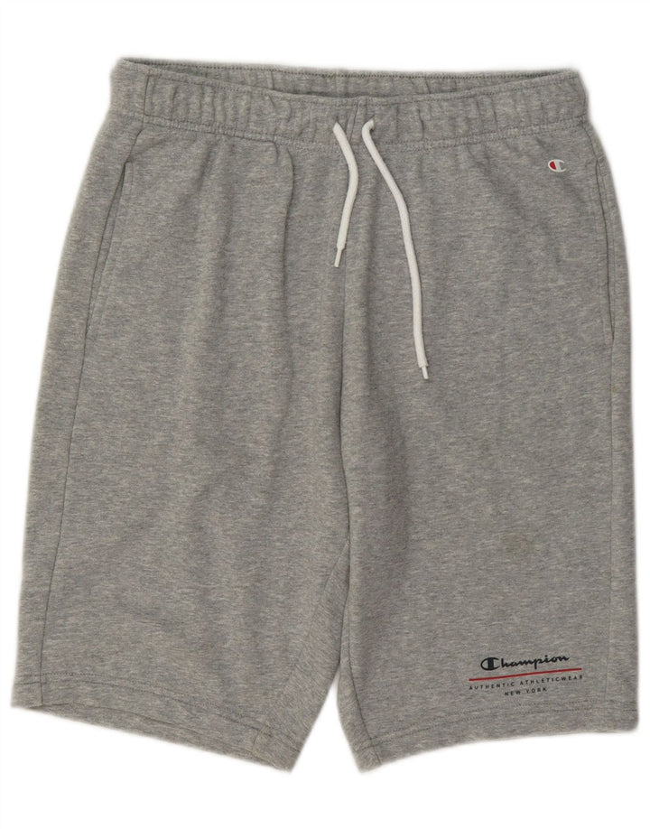 Shorts esportivos masculinos Champion médio cinza manchado