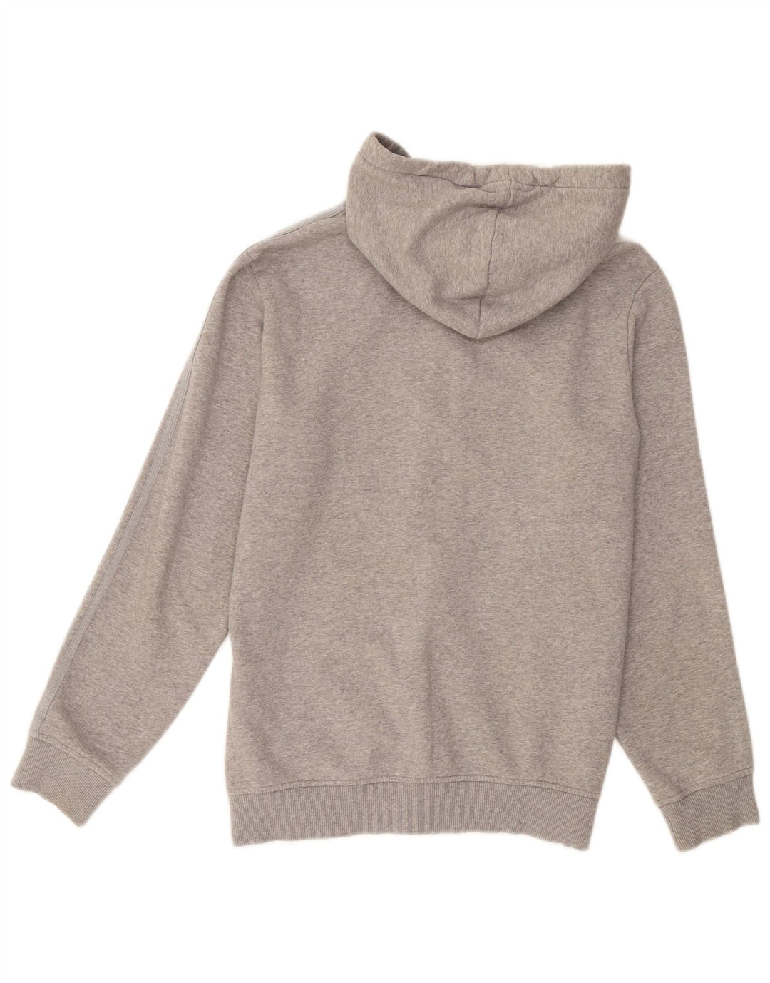 ADIDAS Mens Zip Hoodie Sweater Médio Algodão Cinza