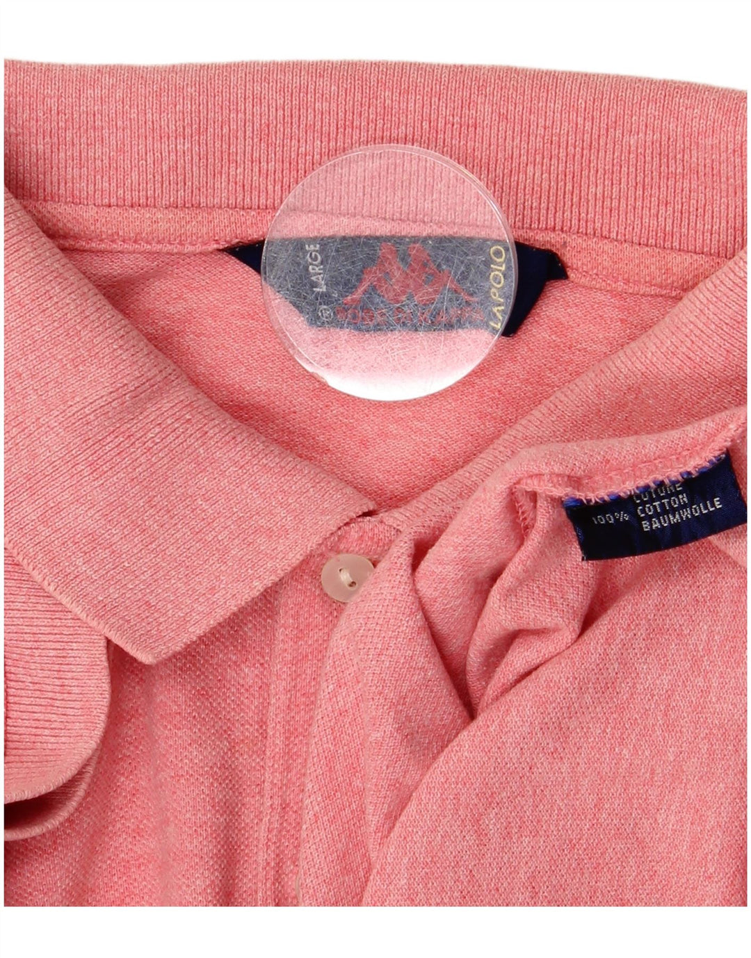 Camisa polo masculina Kappa grande algodão rosa