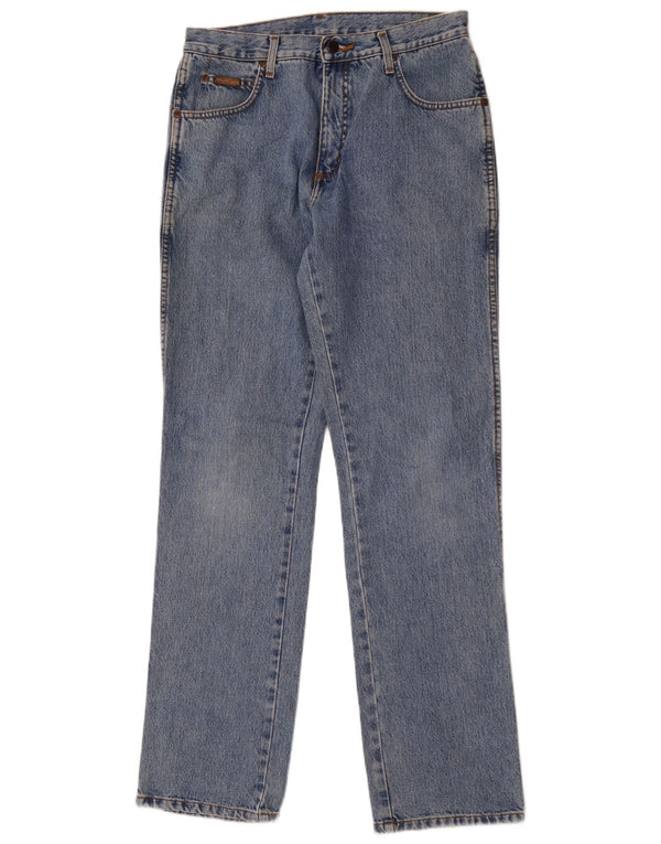Wrangler feminino Texas cintura alta jeans retos W32 L34 algodão azul