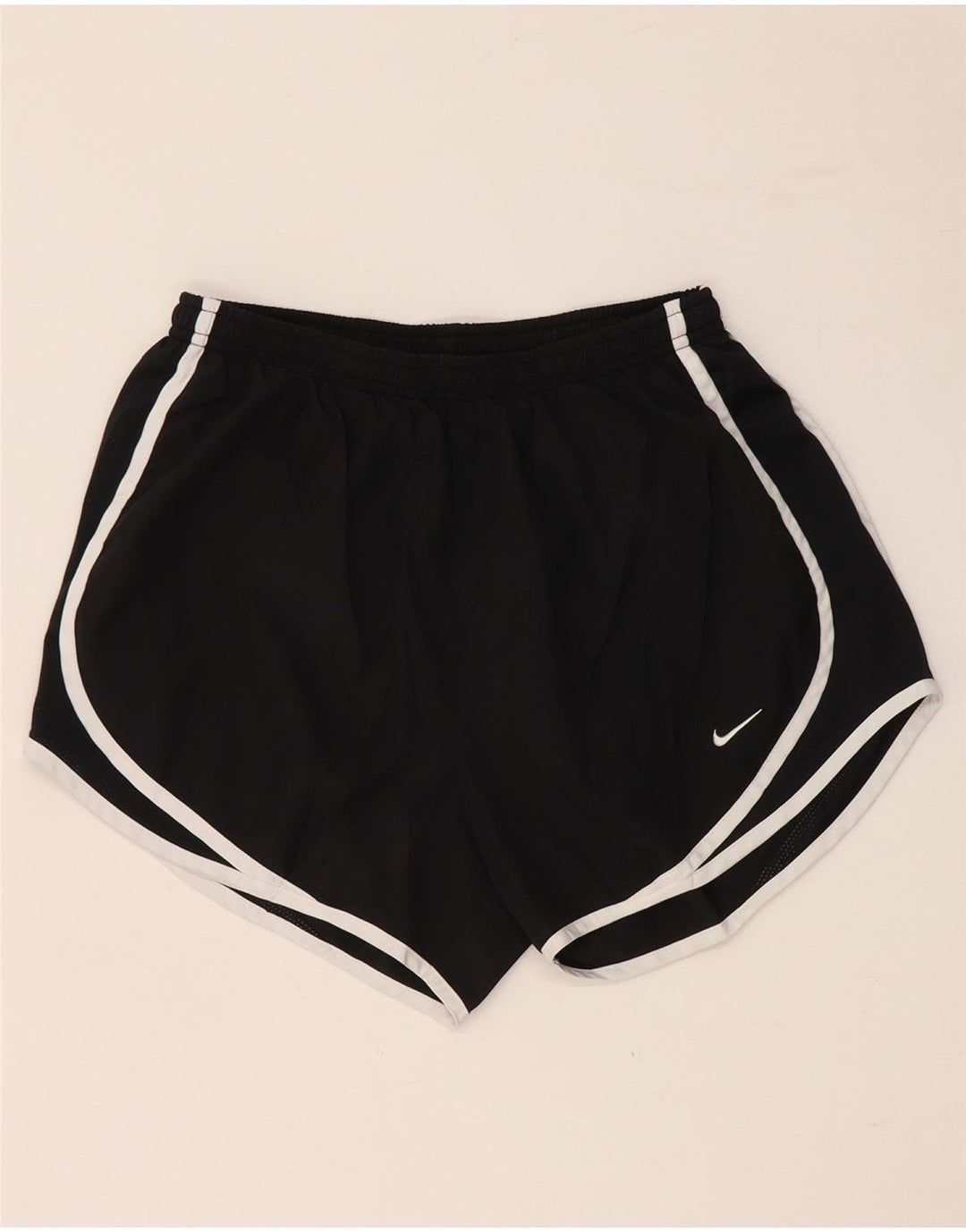 NIKE Womens Dri Fit Sport Shorts UK 8 Pequeno Poliéster Preto