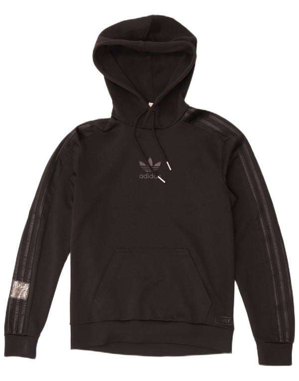 Adidas Mens Graphic Hoodie Jumper XS Poliéster Preto