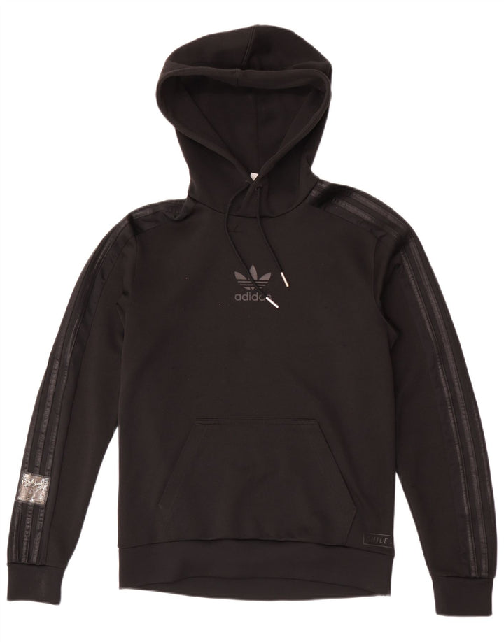 Adidas Mens Graphic Hoodie Jumper XS Poliéster Preto