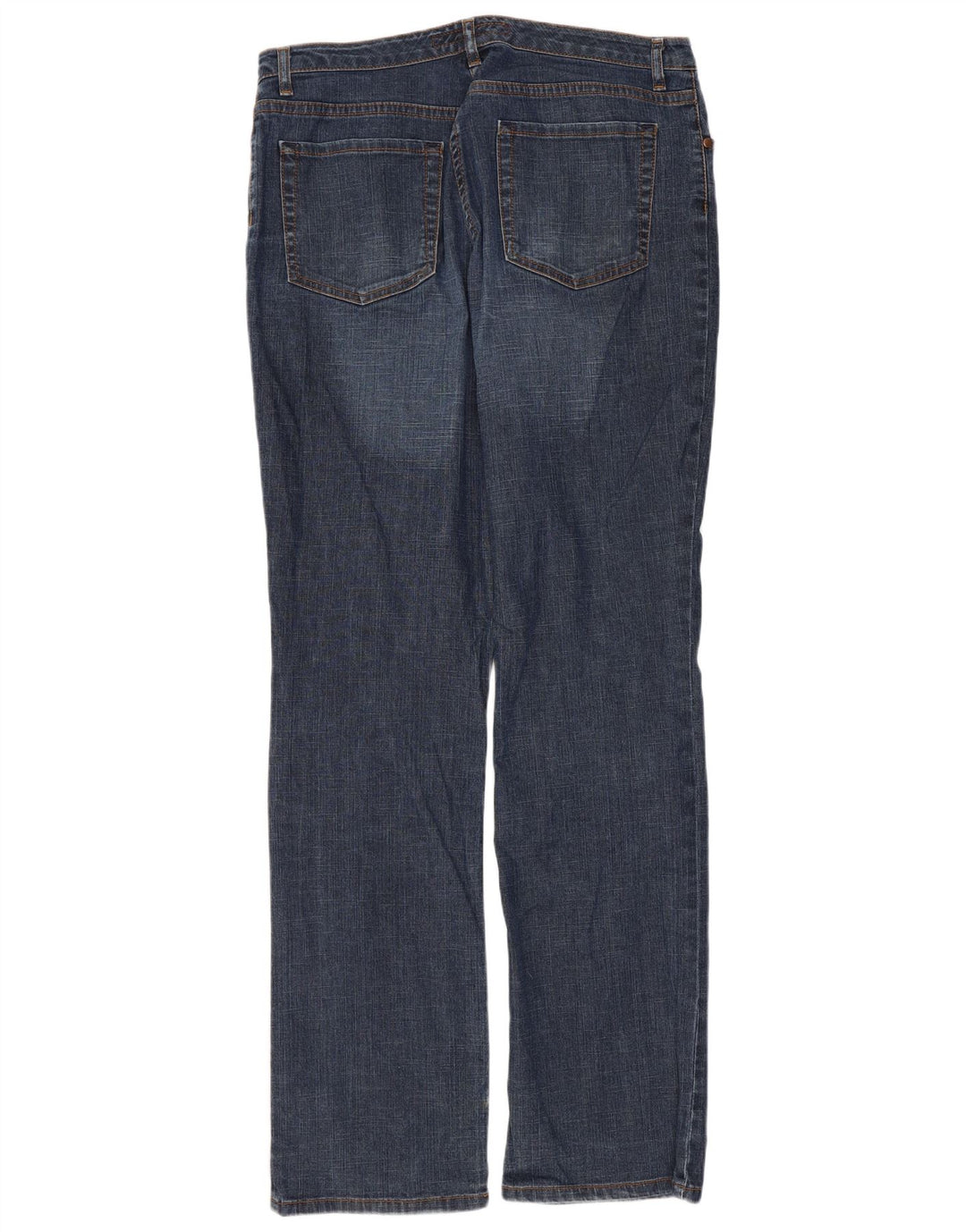 Calça jeans reta feminina Fcuk Reino Unido 14 grande W32 L31 algodão azul