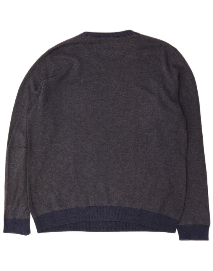 Moletom masculino White Stuff Jumper médio algodão azul marinho